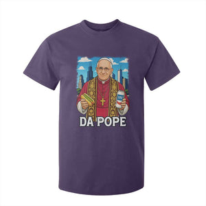 Funny Da Pope Leo XIV T Shirt For Kid 267th Pope Chicago Hot Dog and Beer TS02 Purple Print Your Wear