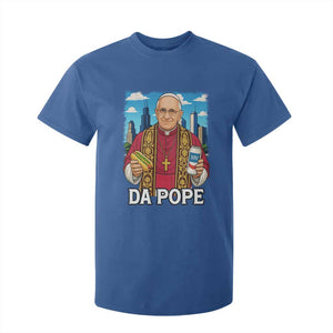 Funny Da Pope Leo XIV T Shirt For Kid 267th Pope Chicago Hot Dog and Beer TS02 Royal Blue Print Your Wear