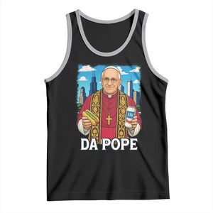Funny Da Pope Leo XIV Tank Top 267th Pope Chicago Hot Dog and Beer TS02 Black Athletic Heather Print Your Wear