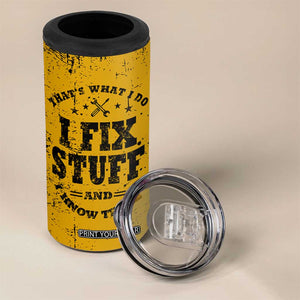 Funny Dad 4 in 1 Can Cooler Tumbler Grandpa Mechanic Handyman Engine Oil Filter Cup TB10 Print Your Wear