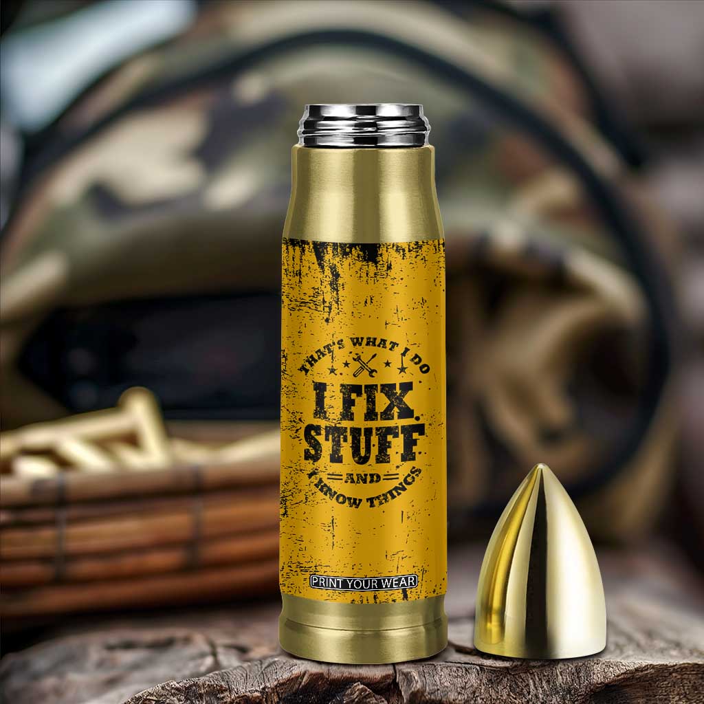 Funny Dad Bullet Tumbler Grandpa Mechanic Handyman Engine Oil Filter Cup TB10 Print Your Wear