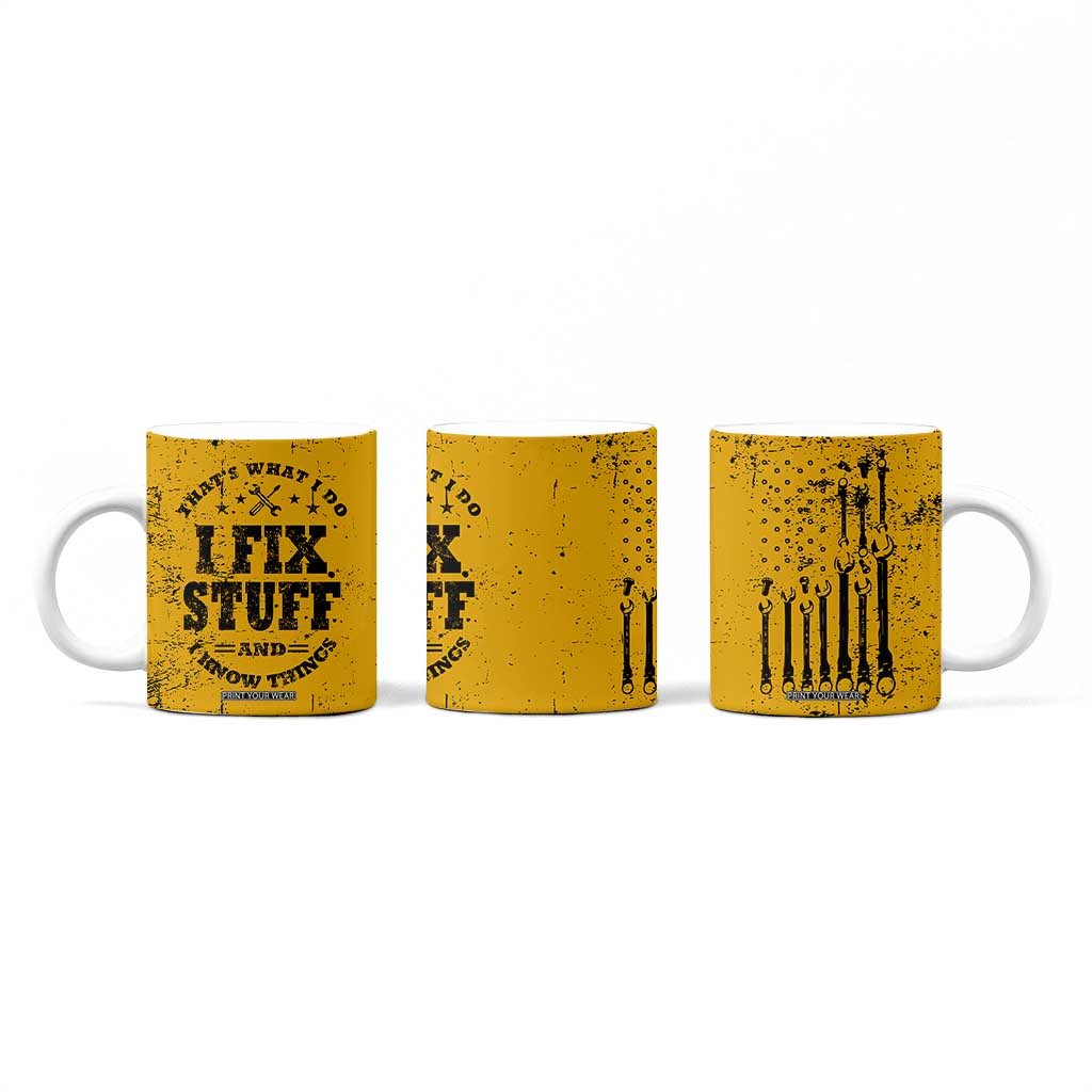 Funny Dad Coffee Mug Grandpa Mechanic Handyman Engine Oil Filter Cup TB10 Print Your Wear