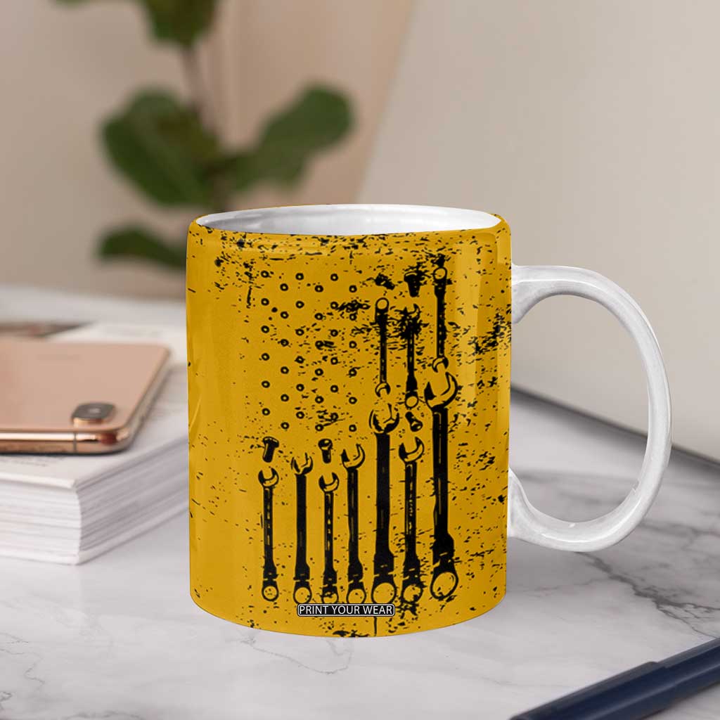 Funny Dad Coffee Mug Grandpa Mechanic Handyman Engine Oil Filter Cup TB10 Print Your Wear