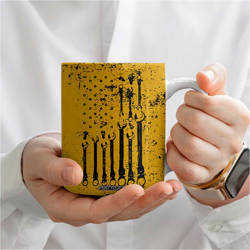 Funny Dad Coffee Mug Grandpa Mechanic Handyman Engine Oil Filter Cup TB10 Print Your Wear