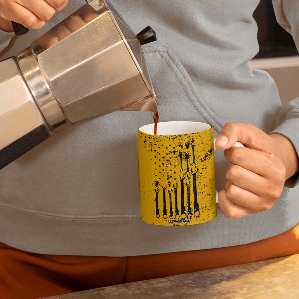 Funny Dad Coffee Mug Grandpa Mechanic Handyman Engine Oil Filter Cup TB10 Print Your Wear