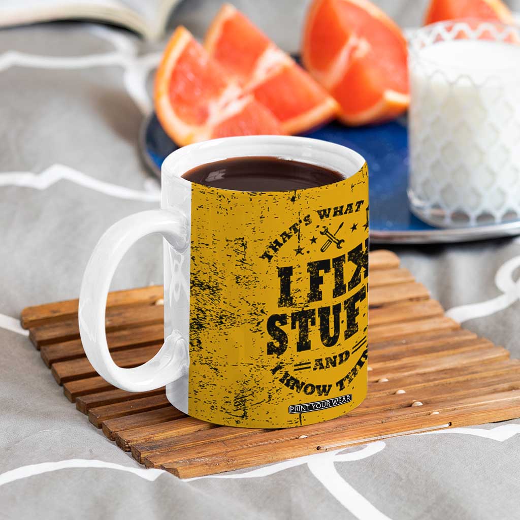 Funny Dad Coffee Mug Grandpa Mechanic Handyman Engine Oil Filter Cup TB10 Print Your Wear