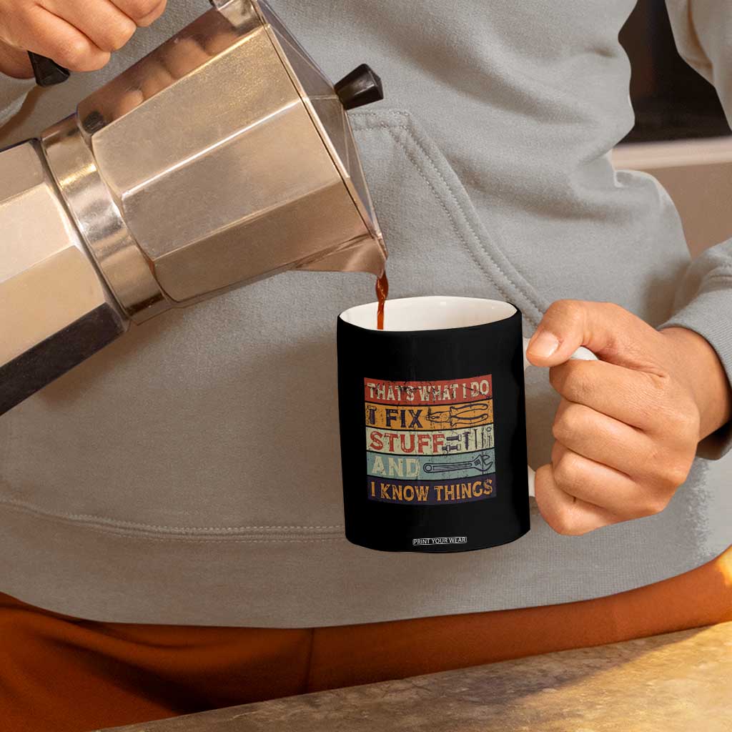 Funny Dad Coffee Mug Grandpa Mechanic Handyman Step Dad Fathers Day Gift Retro TB10 Print Your Wear
