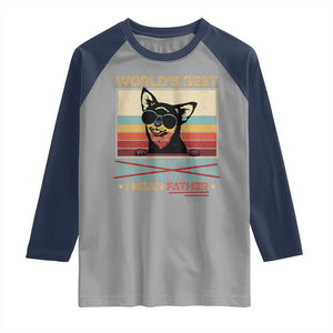 Funny Dad Dog Raglan Shirt Fathers Day World's Best Farter I Mean Father TS10 Sport Gray Navy Print Your Wear