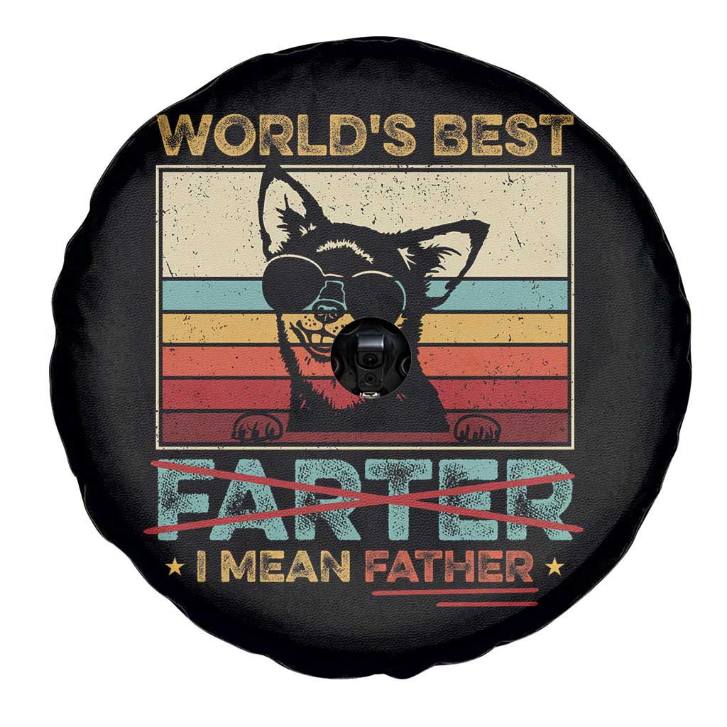 Funny Dad Dog Spare Tire Cover Fathers Day World's Best Farter I Mean Father TS10 Print Your Wear