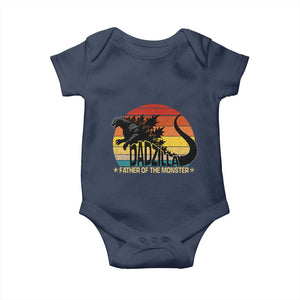 Funny Dad Giant Monster Baby Onesie Dadzilla Father Of The Monster Father's Day TS11 Navy Print Your Wear