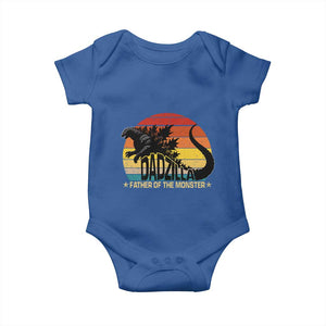 Funny Dad Giant Monster Baby Onesie Dadzilla Father Of The Monster Father's Day TS11 Royal Blue Print Your Wear