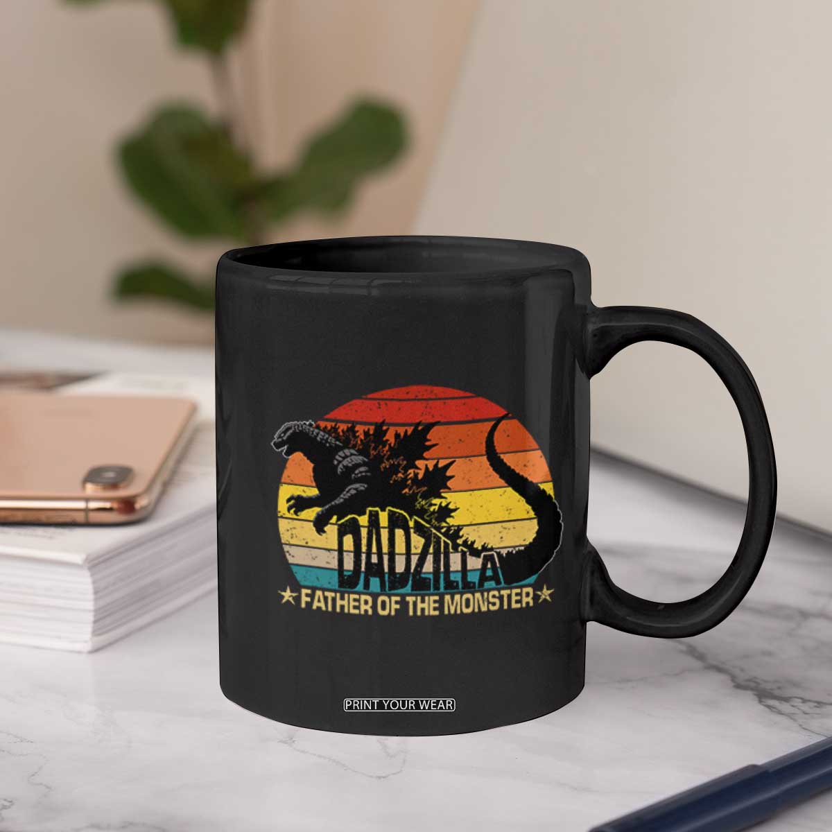 Funny Dad Giant Monster Coffee Mug Dadzilla Father Of The Monster Fathers Day TS11 Print Your Wear