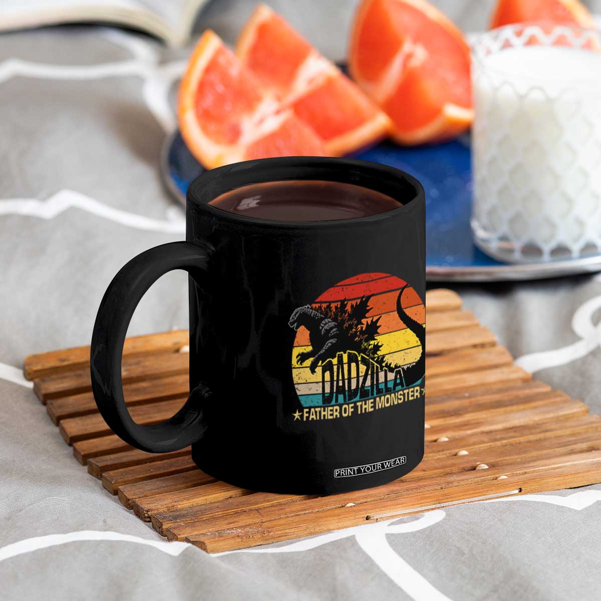 Funny Dad Giant Monster Coffee Mug Dadzilla Father Of The Monster Fathers Day TS11 Print Your Wear