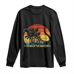 Funny Dad Giant Monster Long Sleeve Shirt Dadzilla Father Of The Monster Fathers Day TS11 Black Print Your Wear
