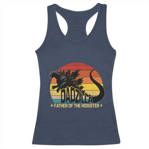 Funny Dad Giant Monster Racerback Tank Top Dadzilla Father Of The Monster Father's Day TS11 Navy Print Your Wear