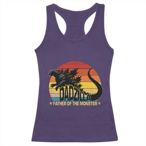Funny Dad Giant Monster Racerback Tank Top Dadzilla Father Of The Monster Father's Day TS11 Purple Print Your Wear