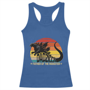 Funny Dad Giant Monster Racerback Tank Top Dadzilla Father Of The Monster Father's Day TS11 Royal Blue Print Your Wear