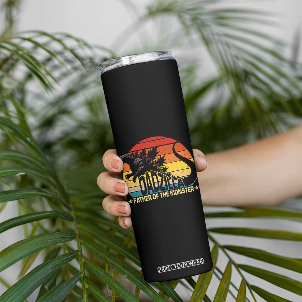 Funny Dad Giant Monster Skinny Tumbler Dadzilla Father Of The Monster Fathers Day TS11 Print Your Wear