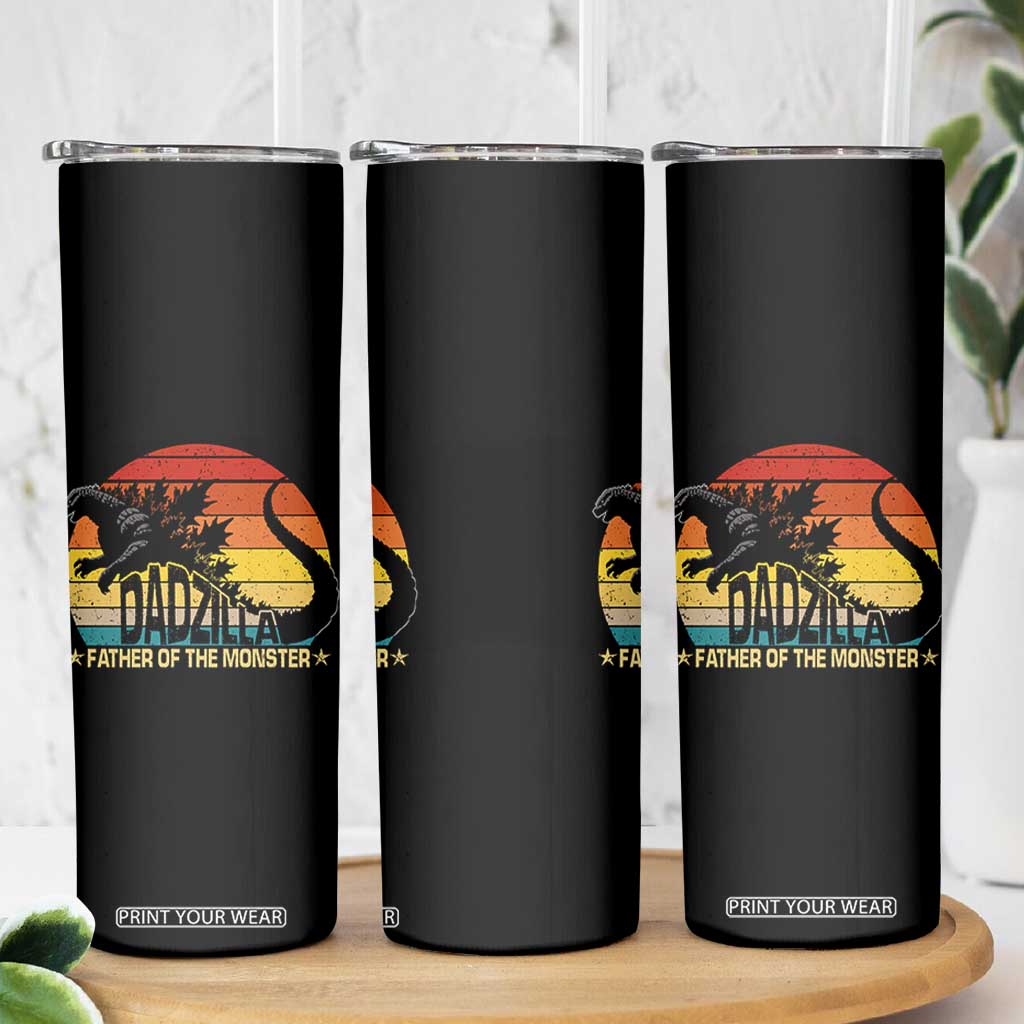 Funny Dad Giant Monster Skinny Tumbler Dadzilla Father Of The Monster Fathers Day TS11 Print Your Wear