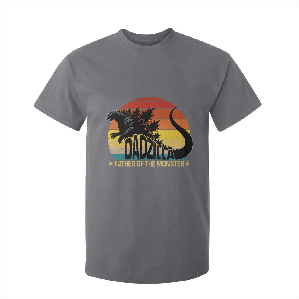 Funny Dad Giant Monster T Shirt For Kid Dadzilla Father Of The Monster Fathers Day TS11 Charcoal Print Your Wear