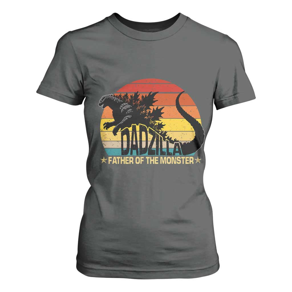 Funny Dad Giant Monster T Shirt For Women Dadzilla Father Of The Monster Fathers Day TS11 Dark Heather Print Your Wear