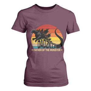 Funny Dad Giant Monster T Shirt For Women Dadzilla Father Of The Monster Fathers Day TS11 Maroon Print Your Wear