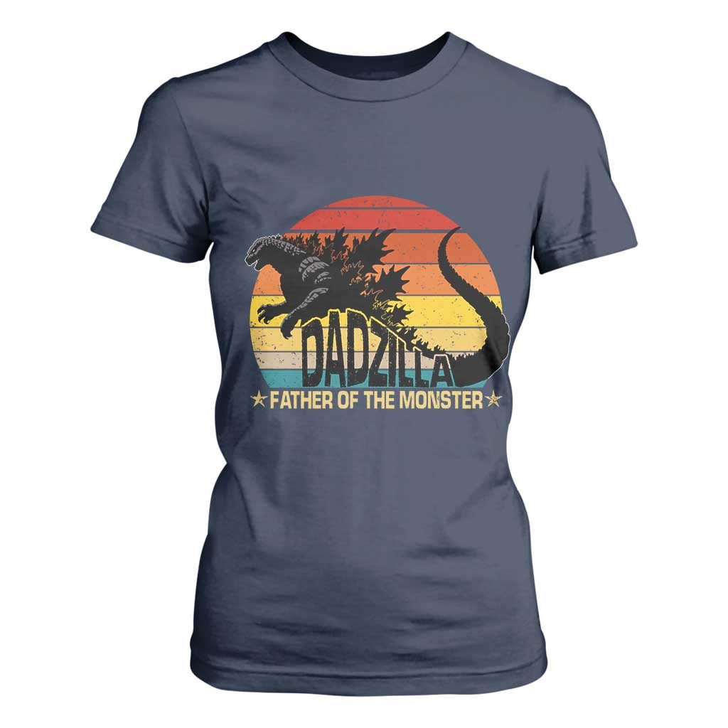Funny Dad Giant Monster T Shirt For Women Dadzilla Father Of The Monster Fathers Day TS11 Navy Print Your Wear
