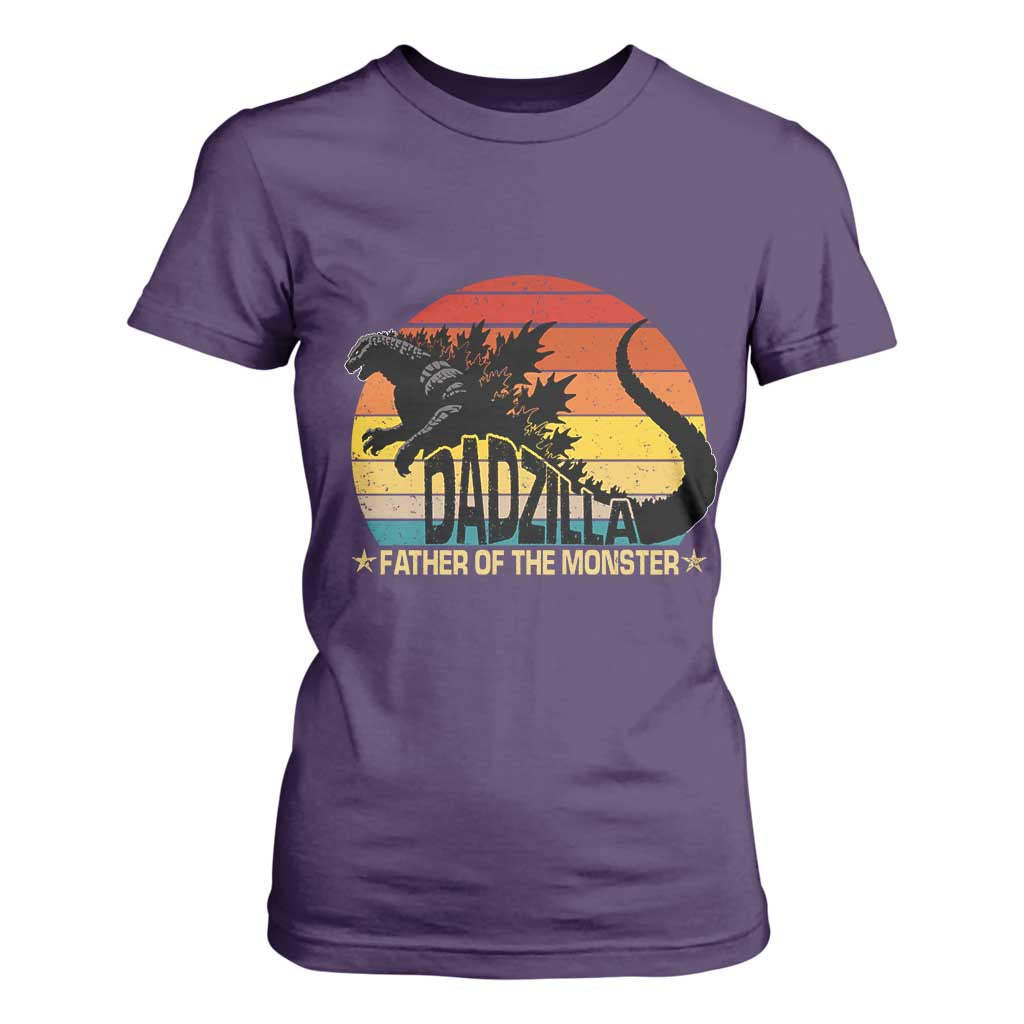 Funny Dad Giant Monster T Shirt For Women Dadzilla Father Of The Monster Fathers Day TS11 Purple Print Your Wear