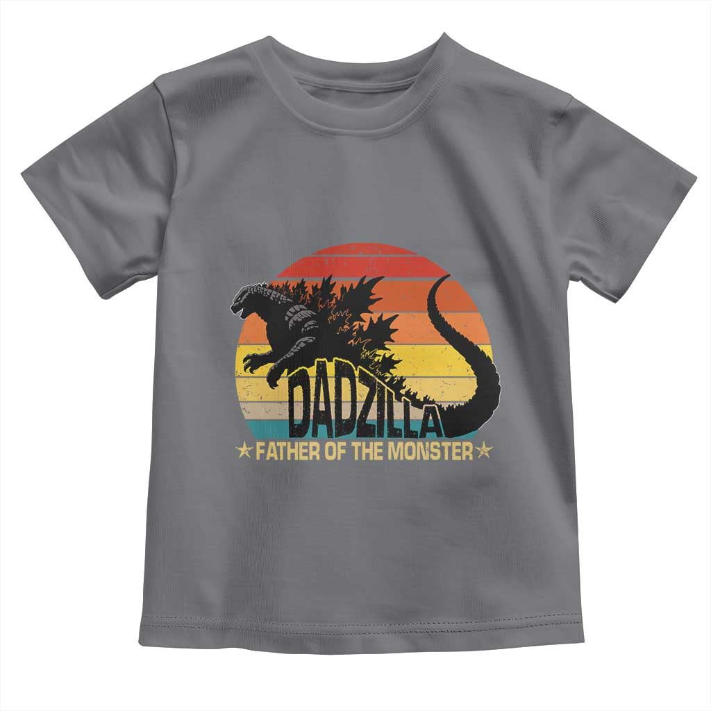 Funny Dad Giant Monster Toddler T Shirt Dadzilla Father Of The Monster Father's Day TS11 Charcoal Print Your Wear