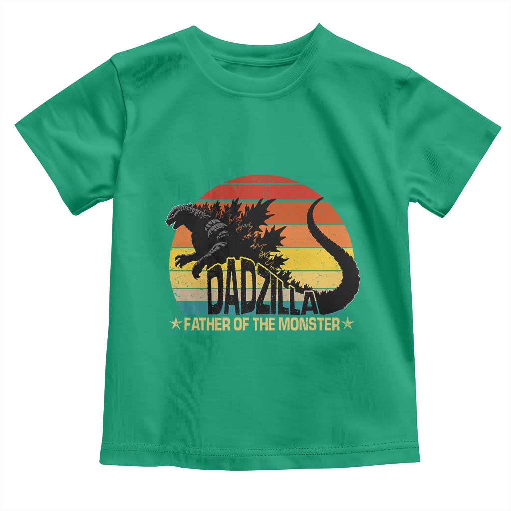 Funny Dad Giant Monster Toddler T Shirt Dadzilla Father Of The Monster Father's Day TS11 Irish Green Print Your Wear