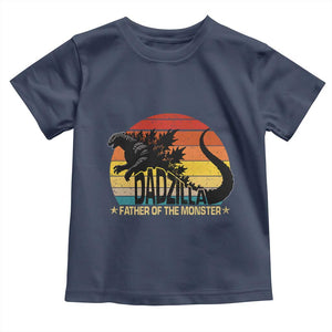 Funny Dad Giant Monster Toddler T Shirt Dadzilla Father Of The Monster Father's Day TS11 Navy Print Your Wear
