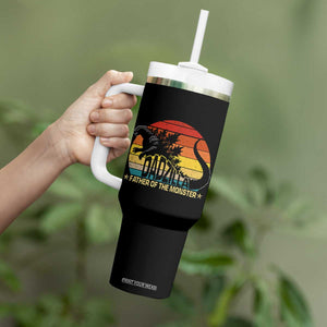 Funny Dad Giant Monster Tumbler With Handle Dadzilla Father Of The Monster Fathers Day TS11 Print Your Wear