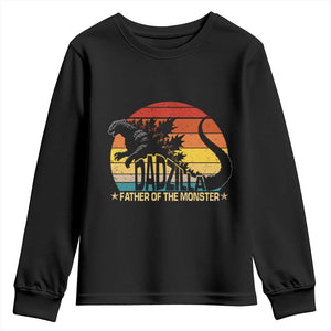 Funny Dad Giant Monster Youth Sweatshirt Dadzilla Father Of The Monster Fathers Day TS11 Black Print Your Wear