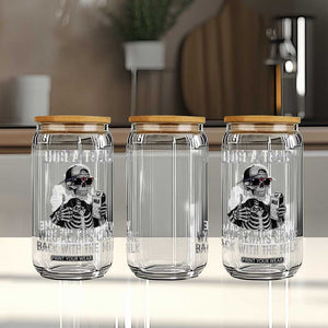 Funny Dad Glass Can Just A Dad Who Always Came Back With The Milk Skeleton American Flag TS10 Print Your Wear