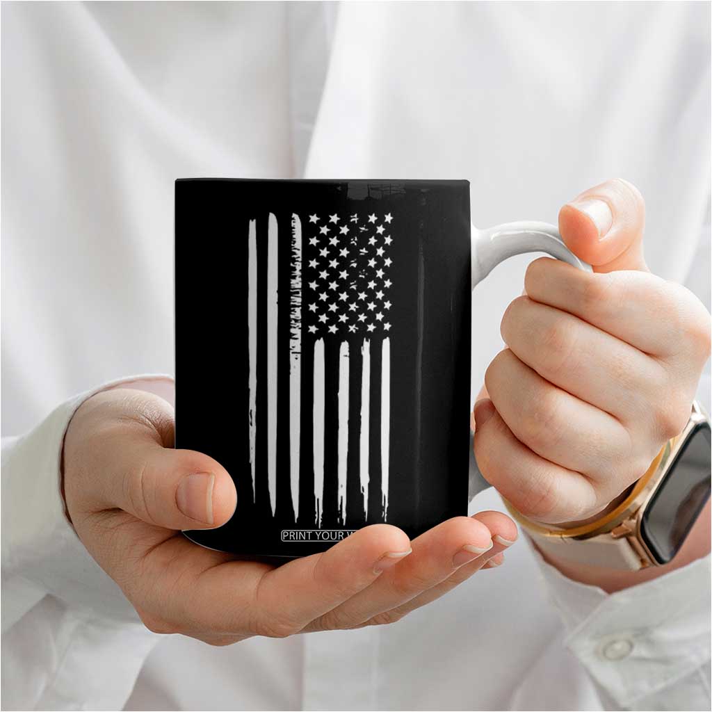 Funny Dad Grandpa Coffee Mug That's What I Do I Fix Stuff And I Know Things American Flag TB10 Print Your Wear