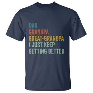 Funny Dad Great Grandpa T Shirt Retro Fathers Day TS10 Navy Print Your Wear