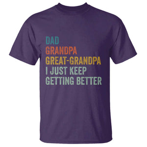 Funny Dad Great Grandpa T Shirt Retro Fathers Day TS10 Purple Print Your Wear