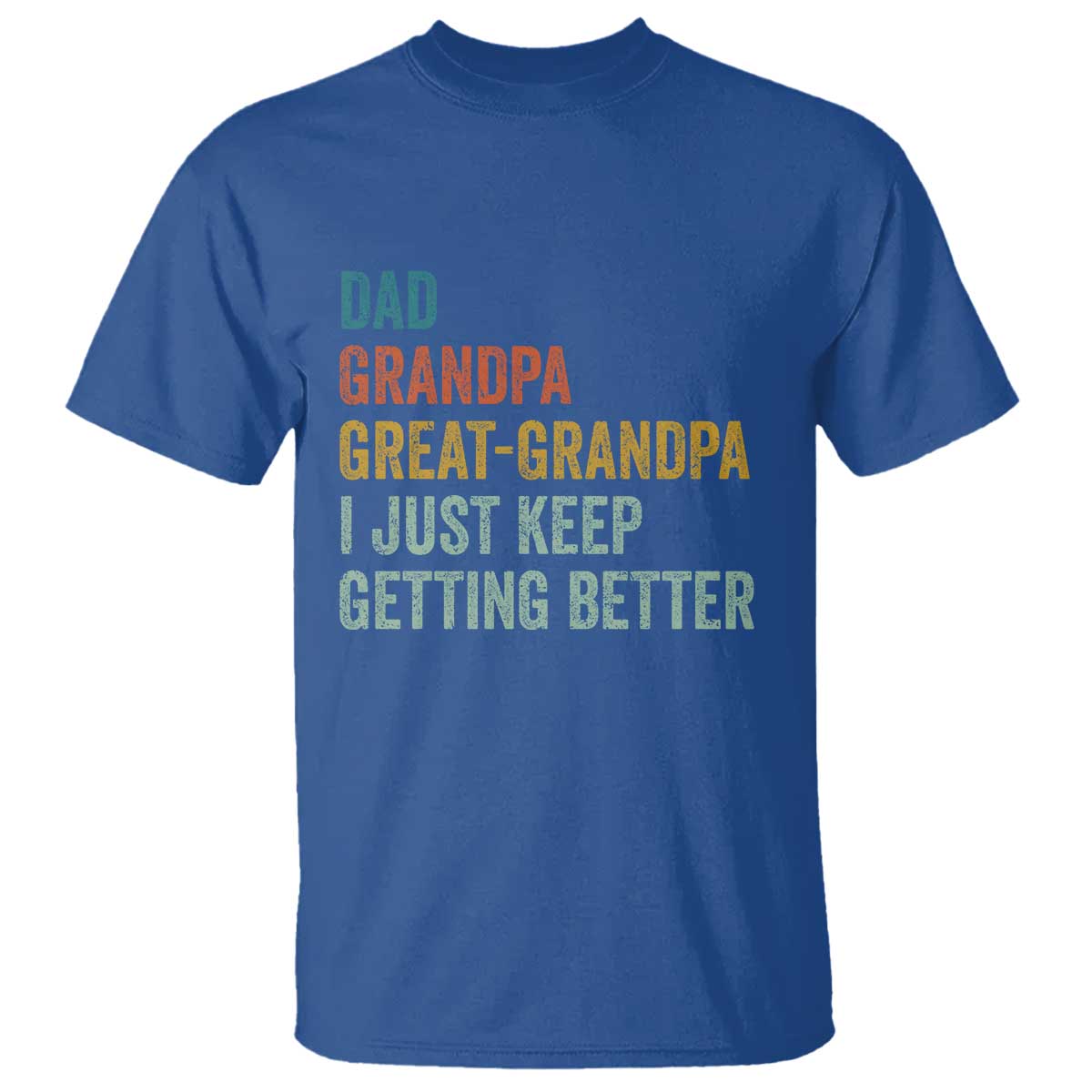Funny Dad Great Grandpa T Shirt Retro Fathers Day TS10 Royal Blue Print Your Wear