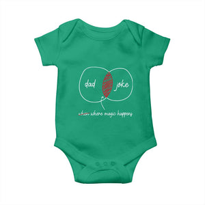 Funny Dad Joke Where Magic Happens Baby Onesie Father's Day TS11 Irish Green Print Your Wear
