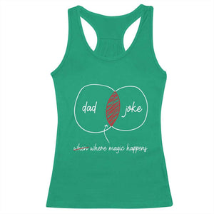 Funny Dad Joke Where Magic Happens Racerback Tank Top Father's Day TS11 Irish Green Print Your Wear
