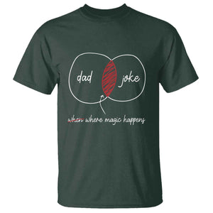 Funny Dad Joke Where Magic Happens T Shirt Fathers Day TS11 Dark Forest Green Print Your Wear