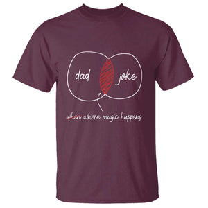 Funny Dad Joke Where Magic Happens T Shirt Fathers Day TS11 Maroon Print Your Wear