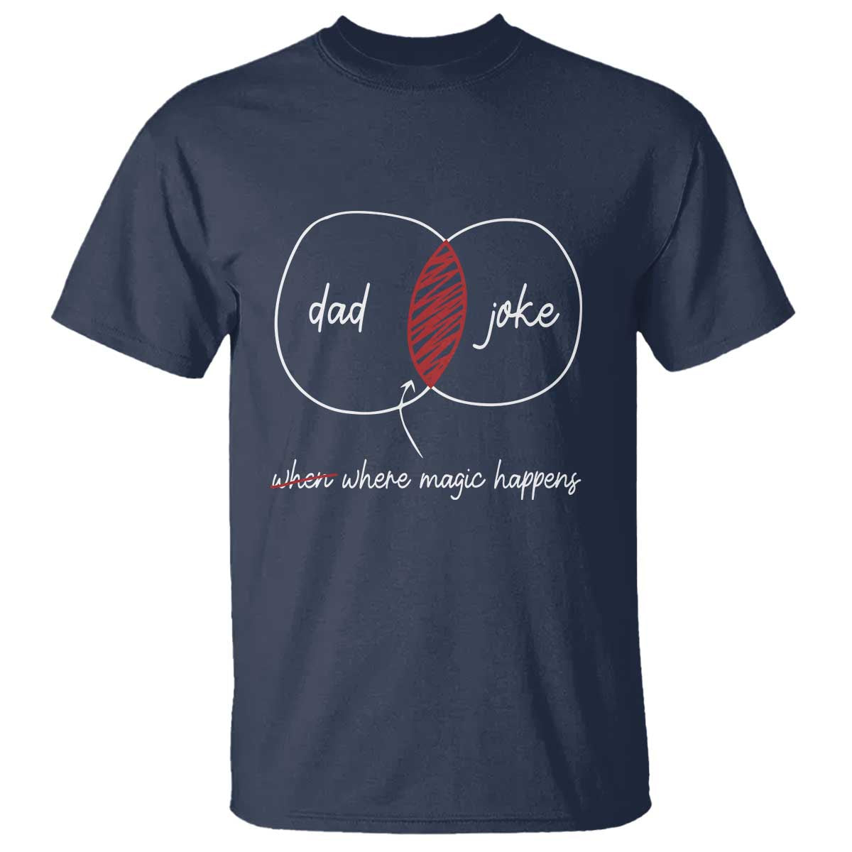Funny Dad Joke Where Magic Happens T Shirt Fathers Day TS11 Navy Print Your Wear