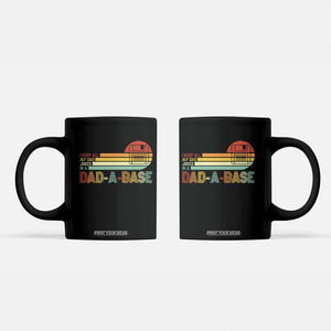 Funny Dad Jokes In A Dad-a-base Coffee Mug Retro Vintage Fathers Day TS10 Black Print Your Wear