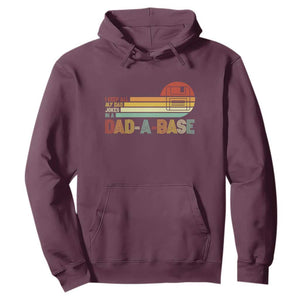 Funny Dad Jokes In A Dad-a-base Hoodie Retro Vintage Fathers Day TS10 Maroon Print Your Wear