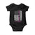 Funny Dad Of Girls Outnumbered Baby Onesie Vintage American Flag Father's Day TS11 Black Print Your Wear