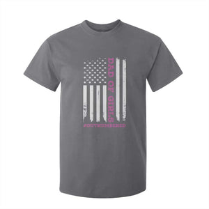Funny Dad Of Girls Outnumbered T Shirt For Kid Vintage American Flag Father's Day TS11 Charcoal Print Your Wear