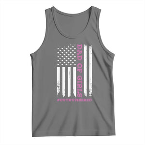 Funny Dad Of Girls Outnumbered Tank Top Vintage American Flag Father's Day TS11 Print Your Wear