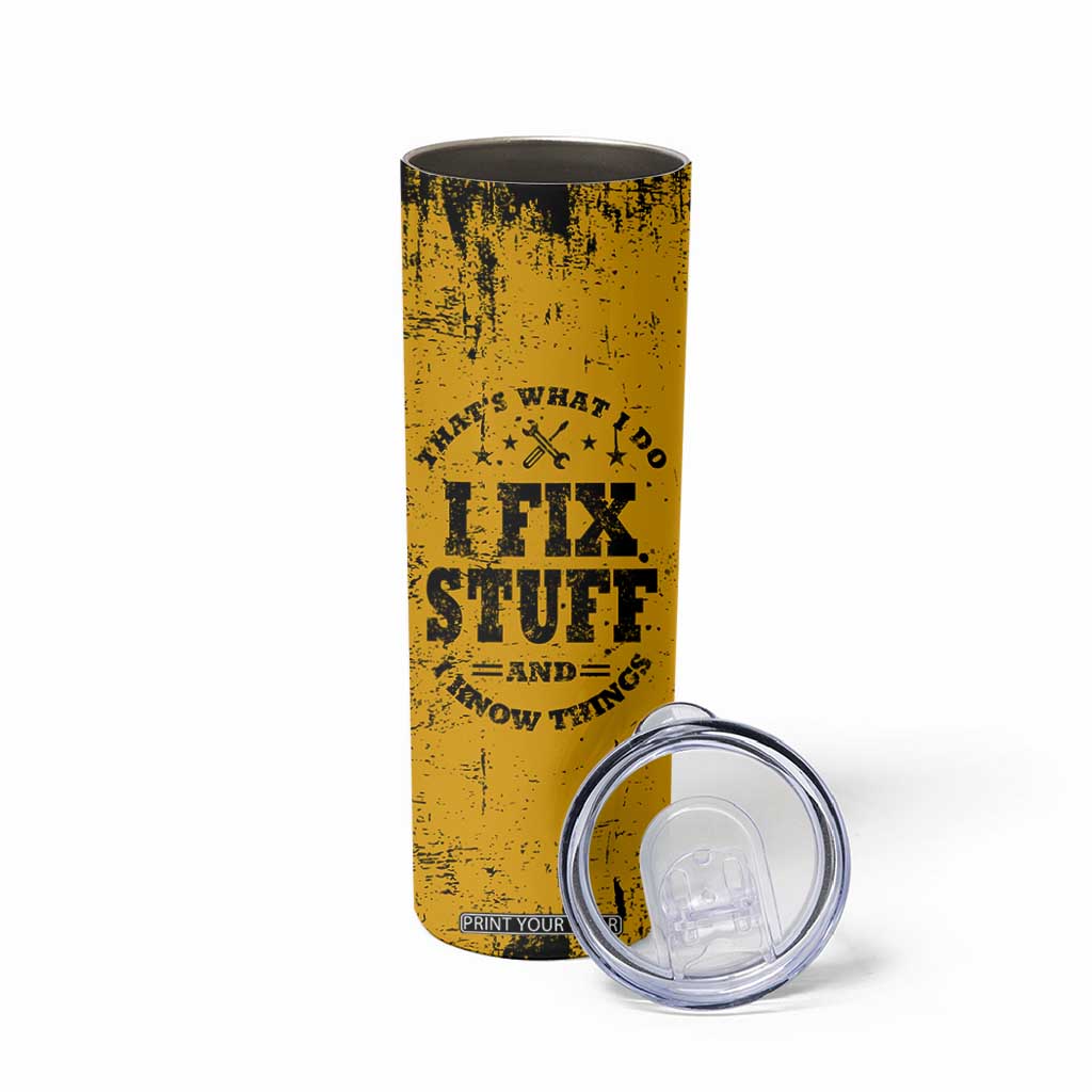 Funny Dad Skinny Tumbler Grandpa Mechanic Handyman Engine Oil Filter Cup TB10 Print Your Wear