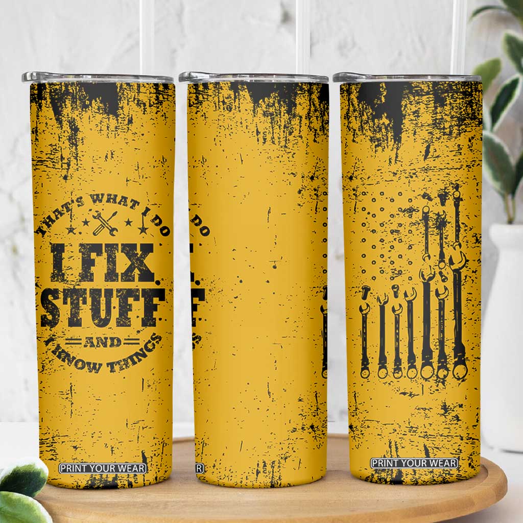 Funny Dad Skinny Tumbler Grandpa Mechanic Handyman Engine Oil Filter Cup TB10 Print Your Wear